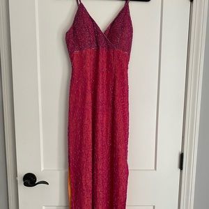 Andretta Donatello Gorgeous dark pink dress